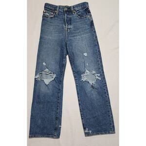 Levi's ribcage straight ankle women size W25xL27-button fly